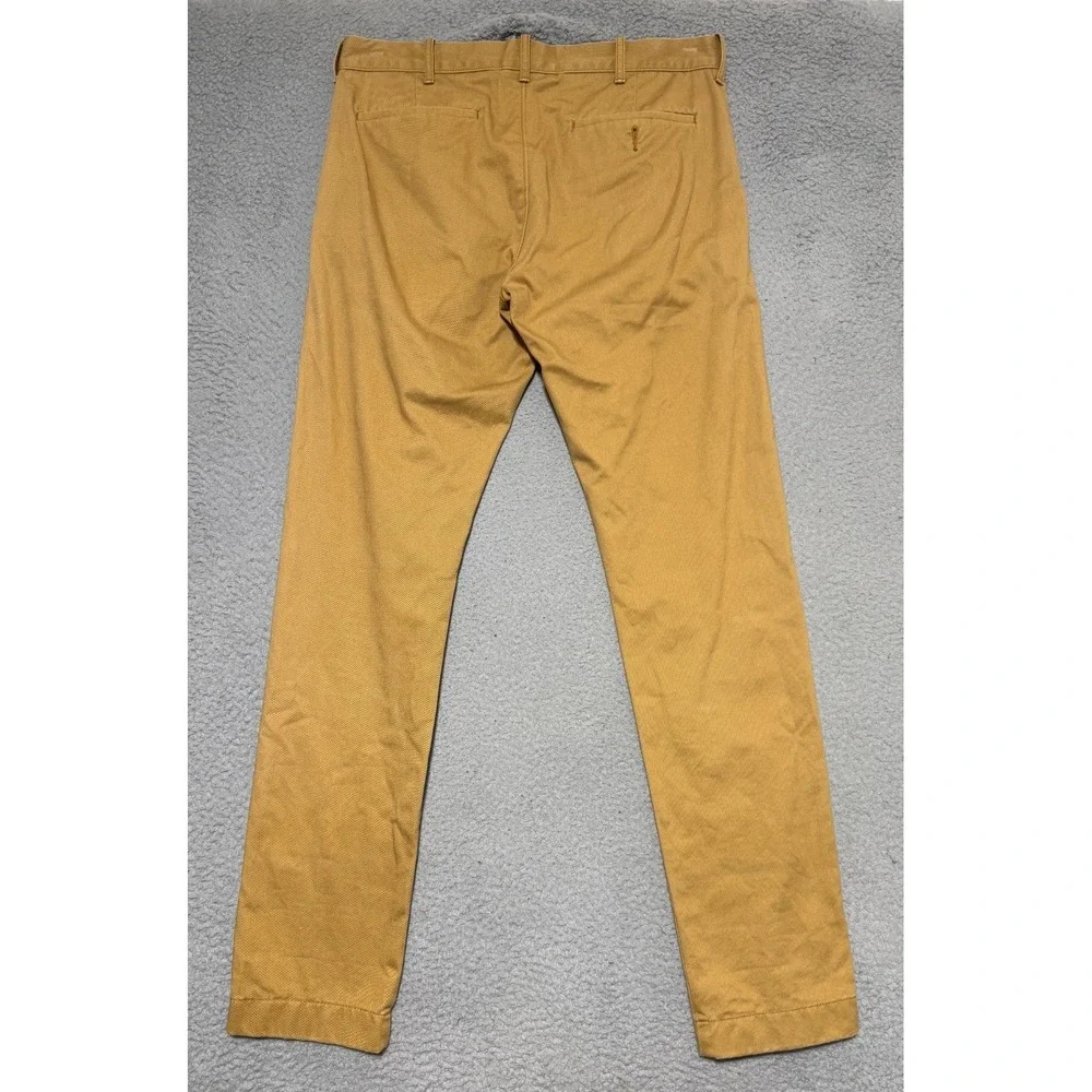 J Crew The Driggs Slim Fit Chino Pants Mens 32x32 Yellow 100% Cotton